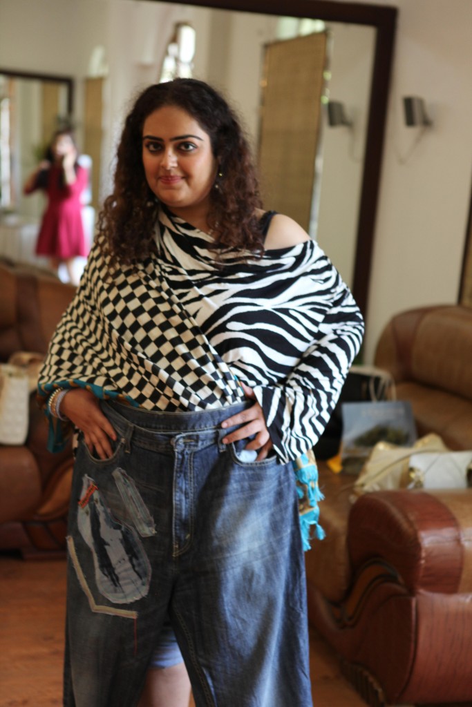 Blogger Nidhi Arora with her refurbished denim