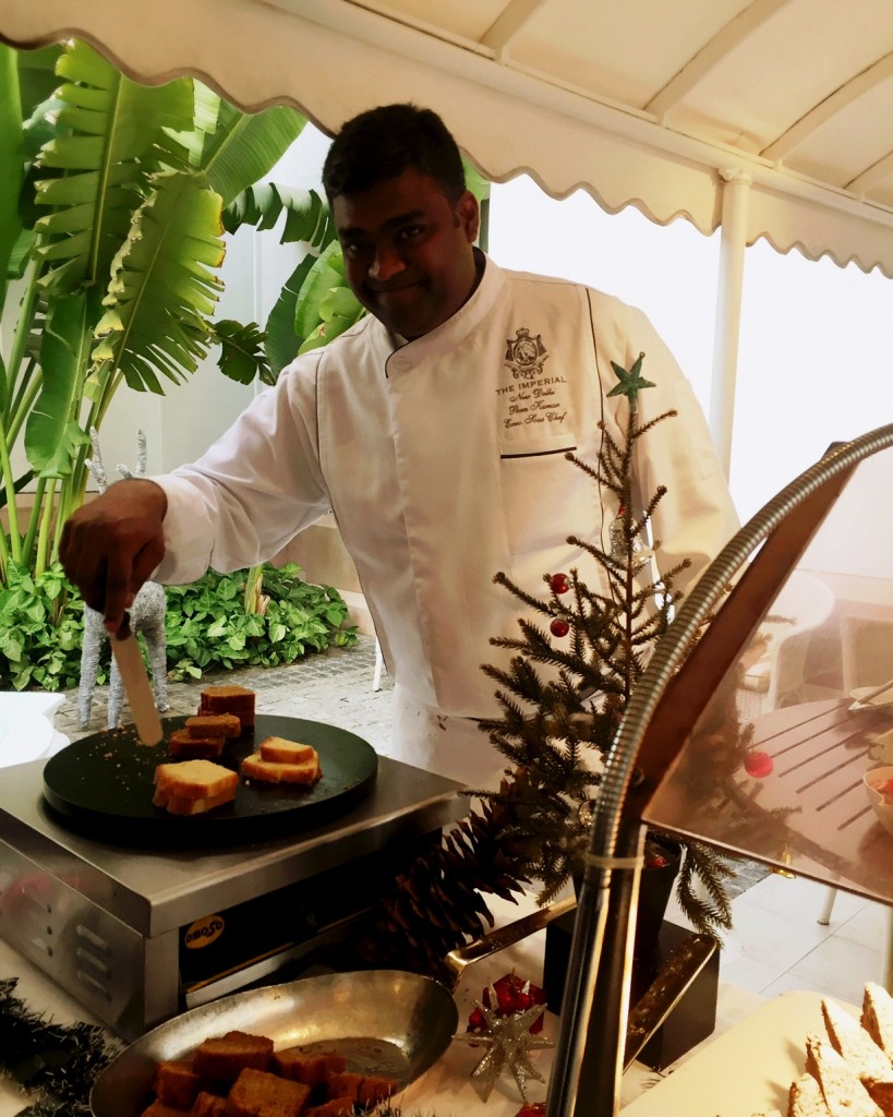 Chef Prem Kumar Pogakula- Executive Sous The Imperial doing Xmas special cook out at the Xmas Banter at The Imperial (1)