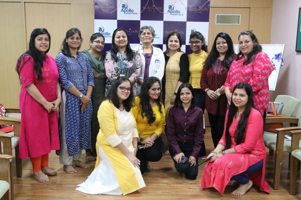 Seen in the picture are Senior Obstetrician and Gynecologist Dr Geeta Chadha and Lactation Consultant, Dr Vandana Sarkar with all participants