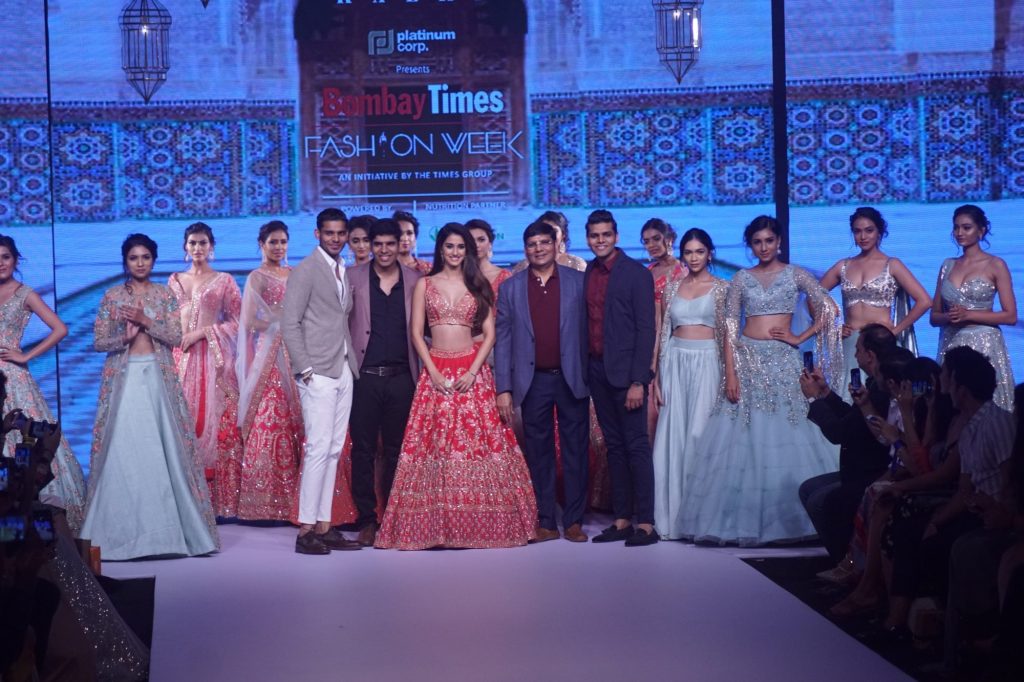 Mumbai: Actress Disha Patani showcase creations of label Kalki fashion on Day 3 of the Bombay Times Fashion Week 2018 in Mumbai on Oct 14, 2018. (Photo: IANS)