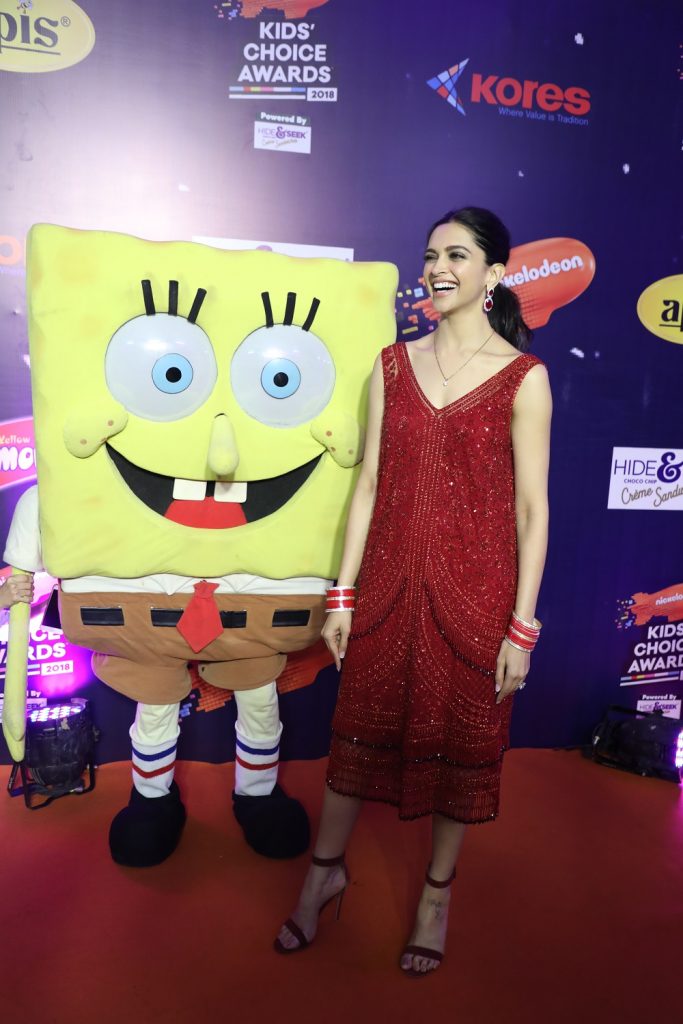 Deepika glowing with joy on Nickelodeon Kids Choice Awards